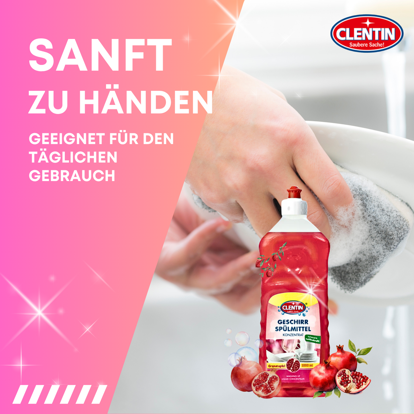 CLENTIN Spülmittel Granatapfel 1000ml