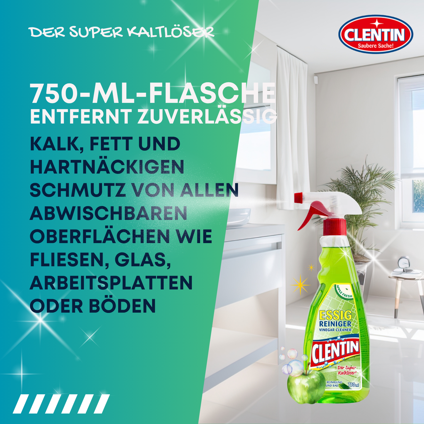 CLENTIN Essigreiniger Apfel 750ml