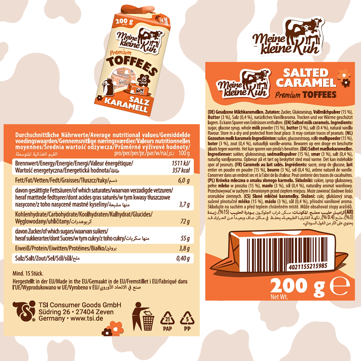 MEINE KLEINE KUH Premium Fudges Salzkaramell 200g