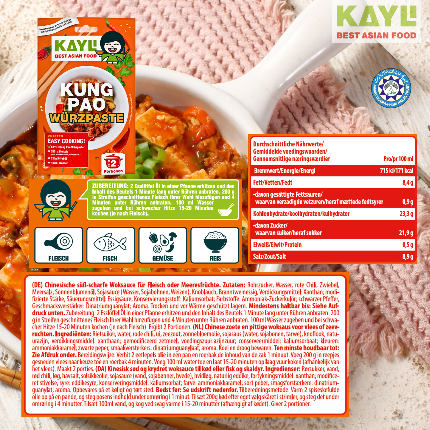 KAY LI Kung Pao Paste 15 x 50g