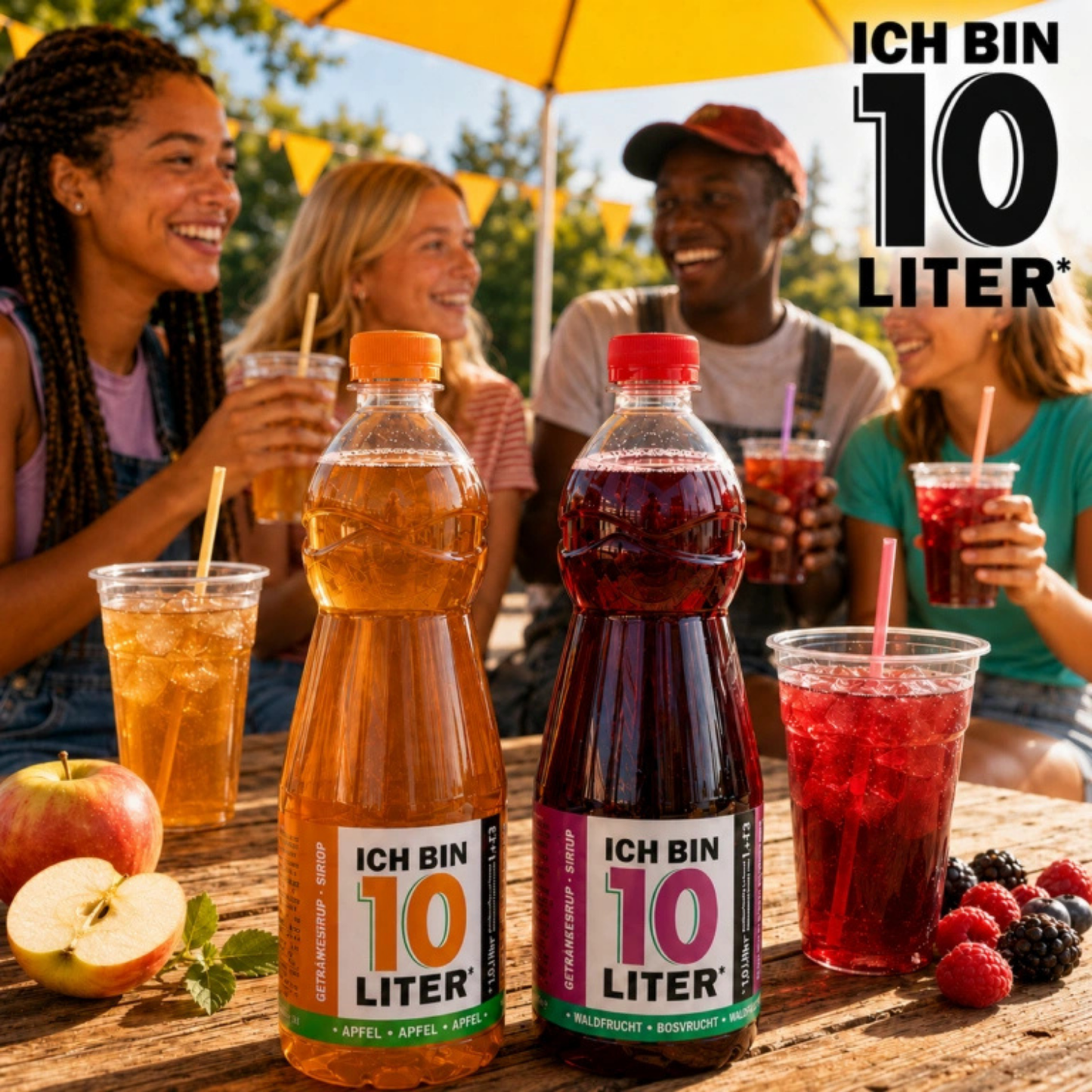 ICH BIN 10 LITER Apfel Sirup 1 x 0,7l