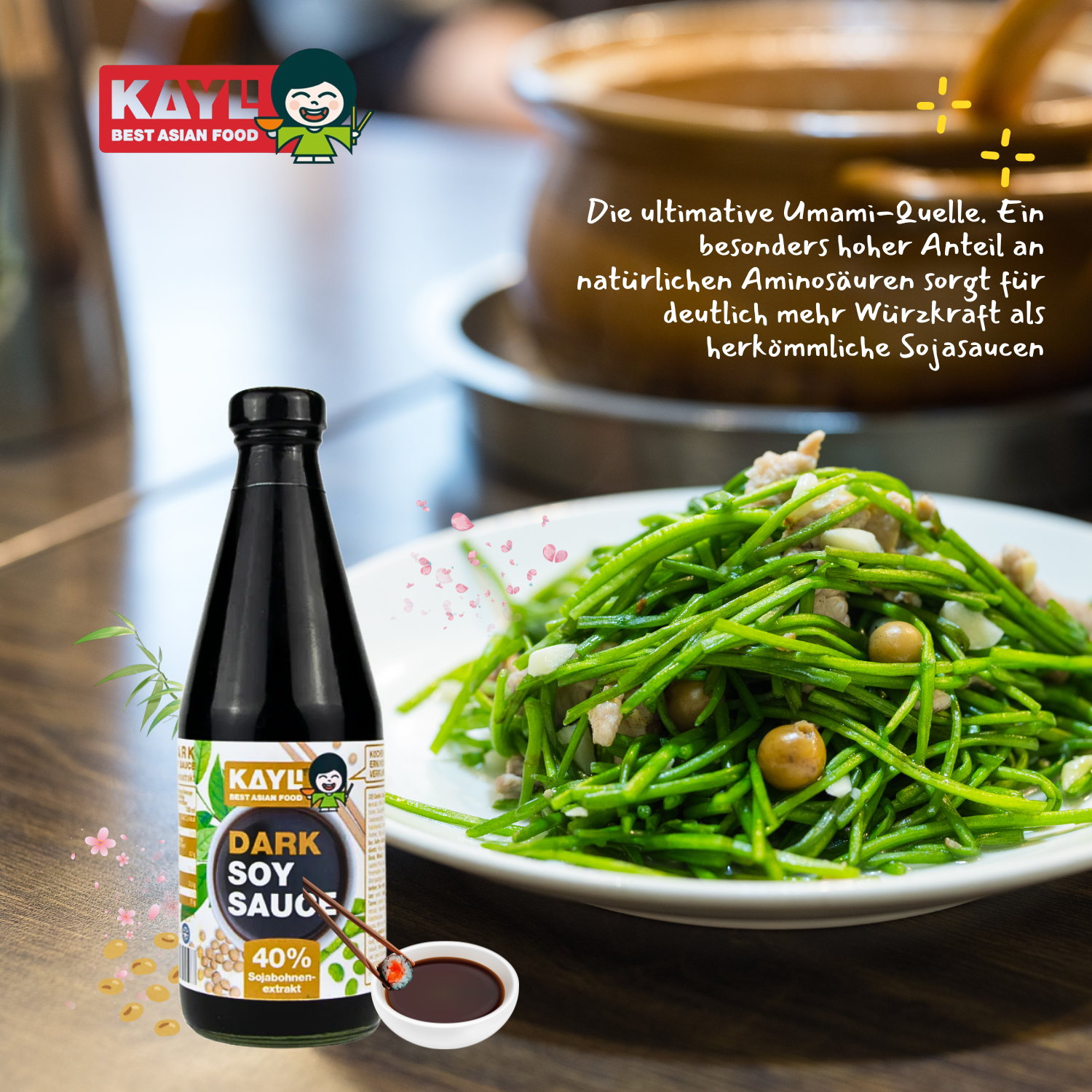 KAY LI Sojasauce dunkel 12 x 420ml