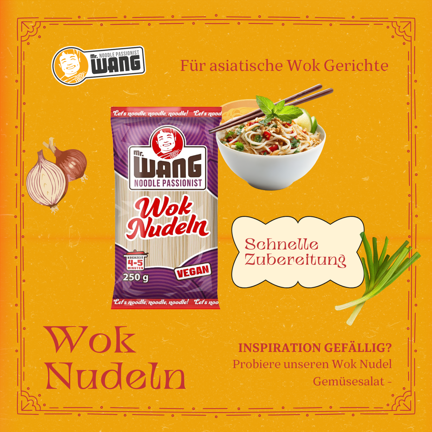 MR Wang Wok Nudeln 12 x 250g Vegan
