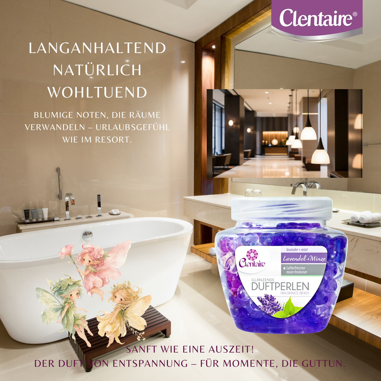 CLENTAIRE Duftperlen Lavendel + Minze 12 x 200g
