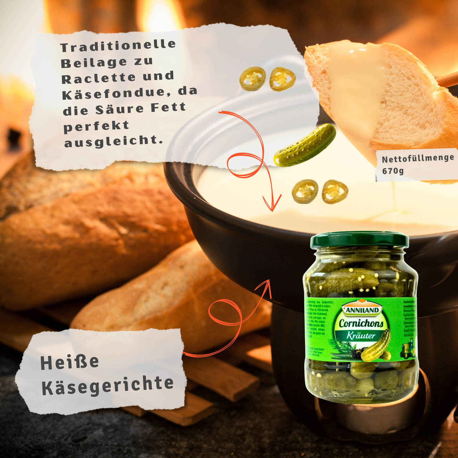 ANNILAND Cornichons Kräuter 330g