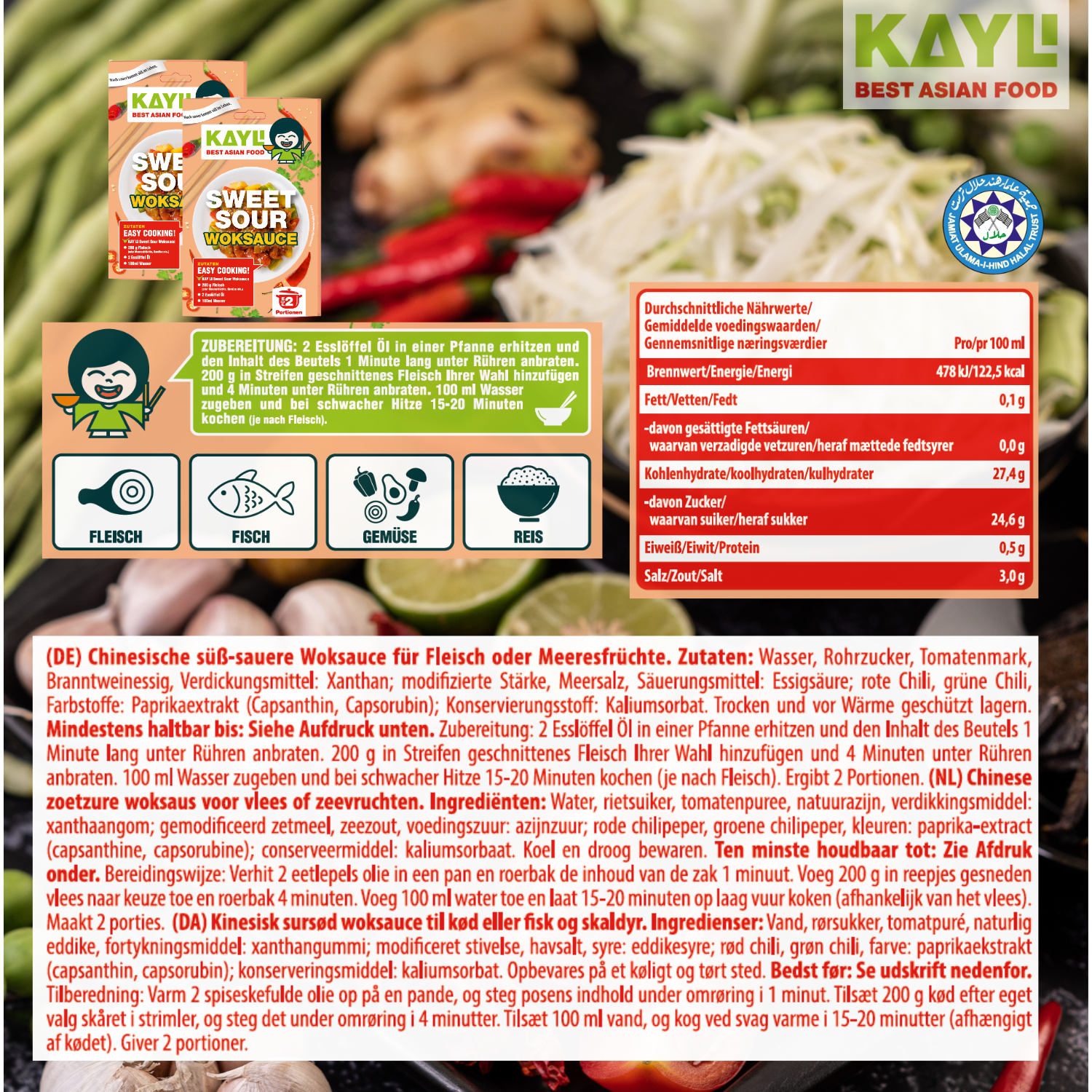 KAY LI Kung Sweet Sour Paste 15 x 50g