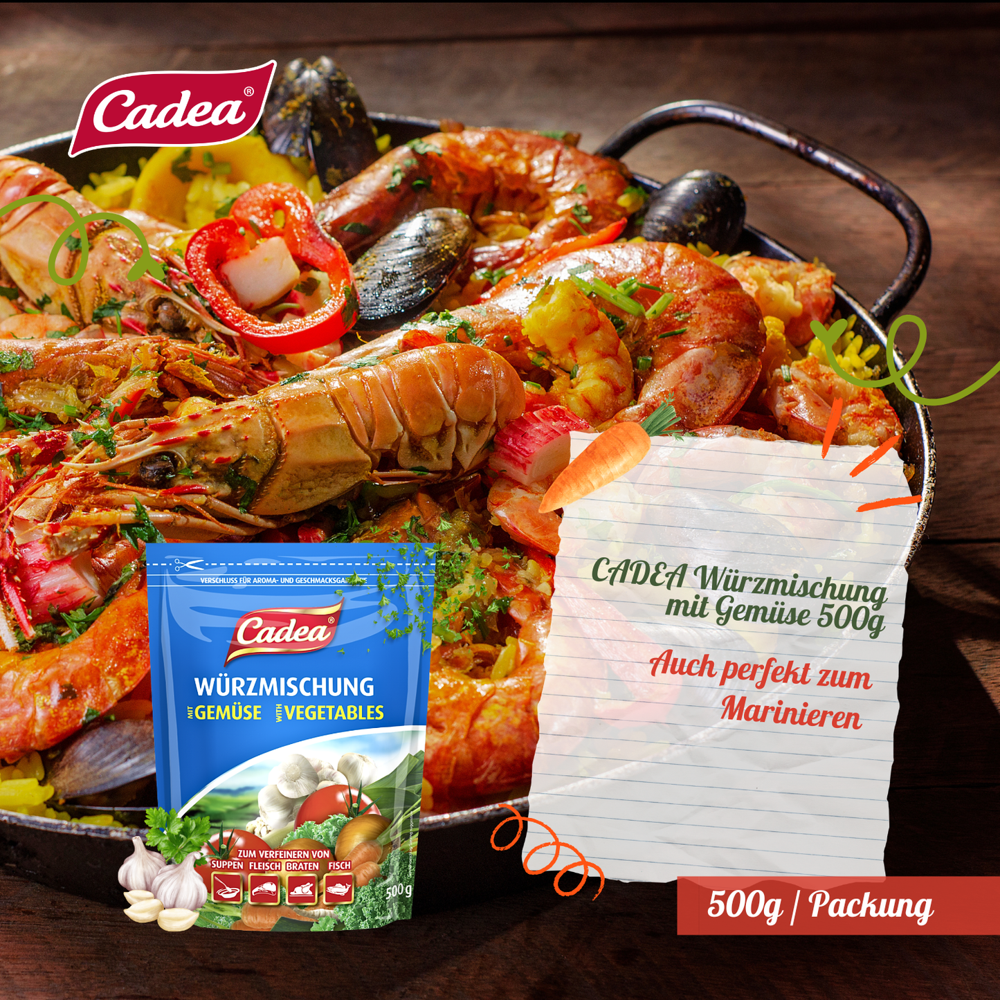 CADEA Würzmischung mit Gemüse 16 x 500g