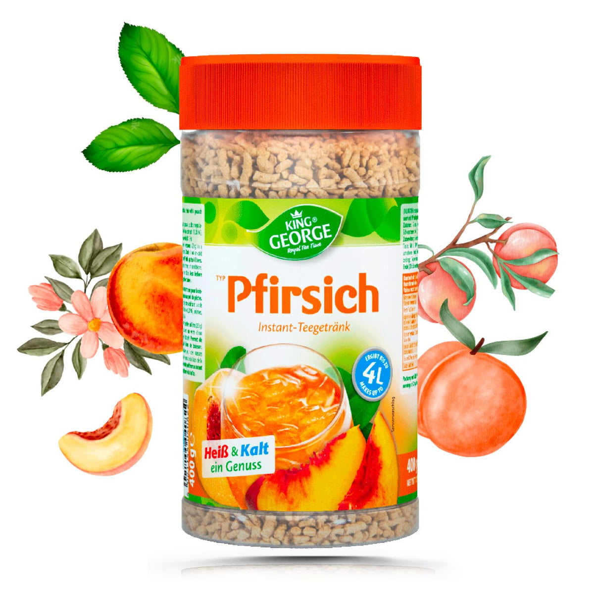 KING GEORGE Instant Tee Getränkepulver Stk KING GEORGE Pfirsich 4L