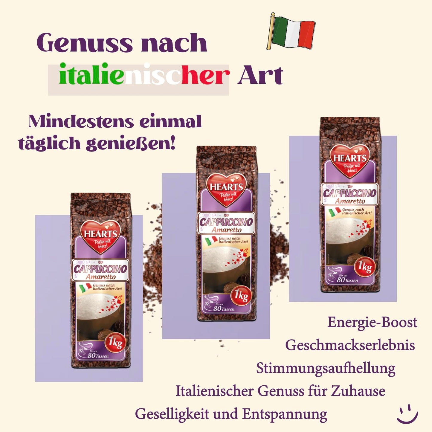 HEARTS Cappuccino Amaretto 1kg