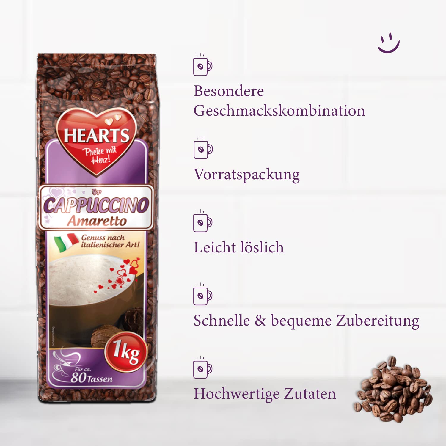 HEARTS Cappuccino Amaretto 1kg