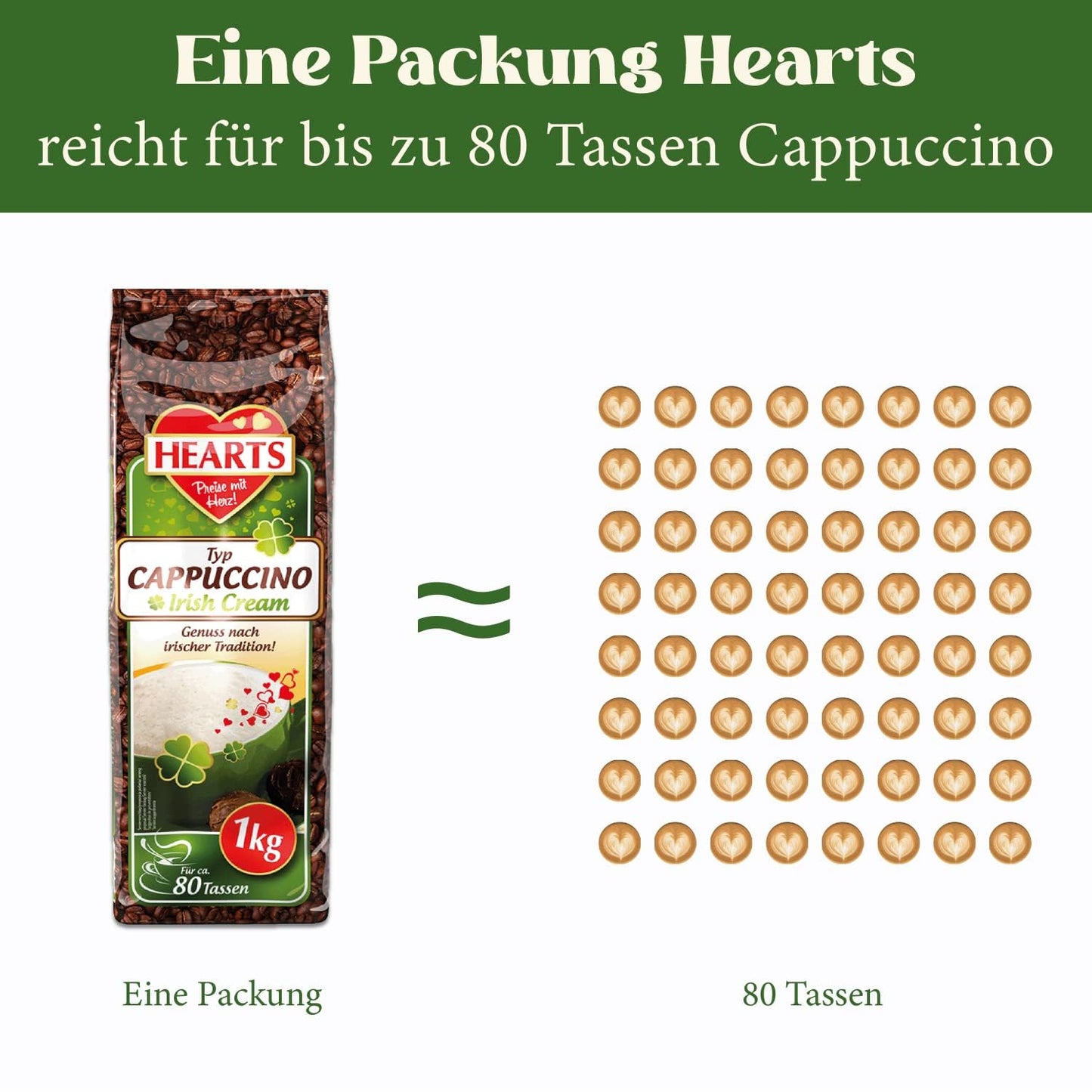 HEARTS Cappuccino Irish Cream 1kg