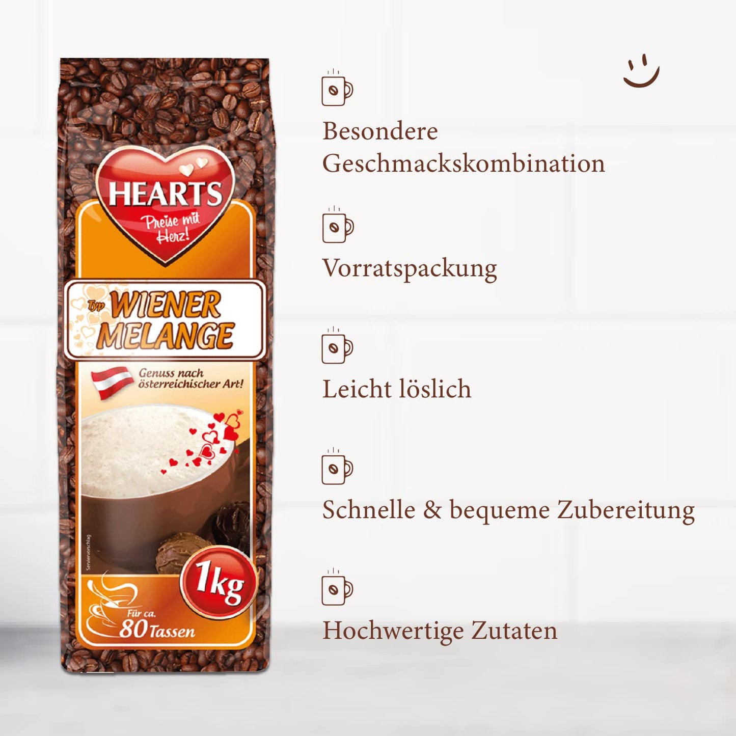 HEARTS Cappuccino Wiener Melange 1kg
