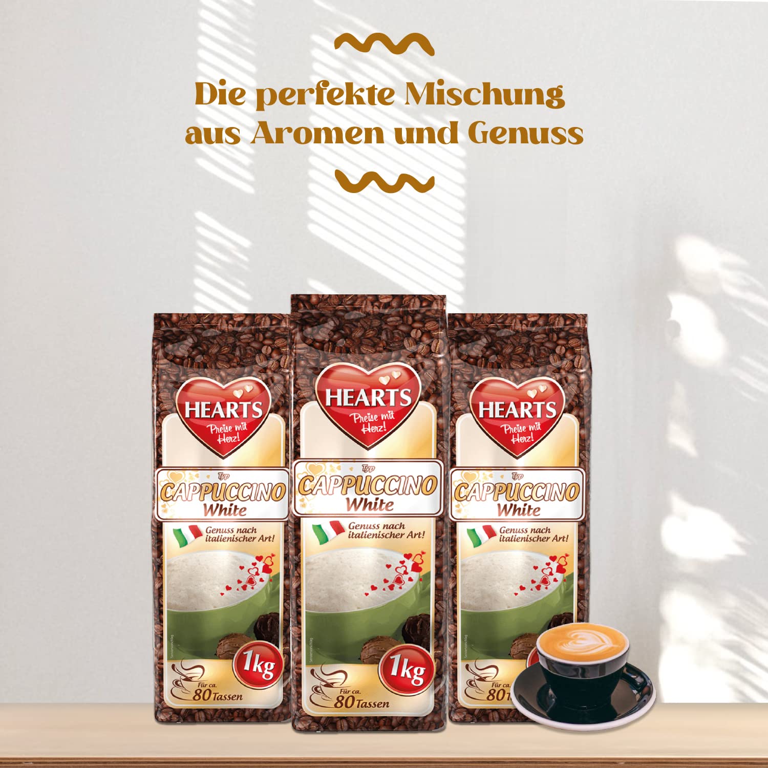 HEARTS Cappuccino White 1kg