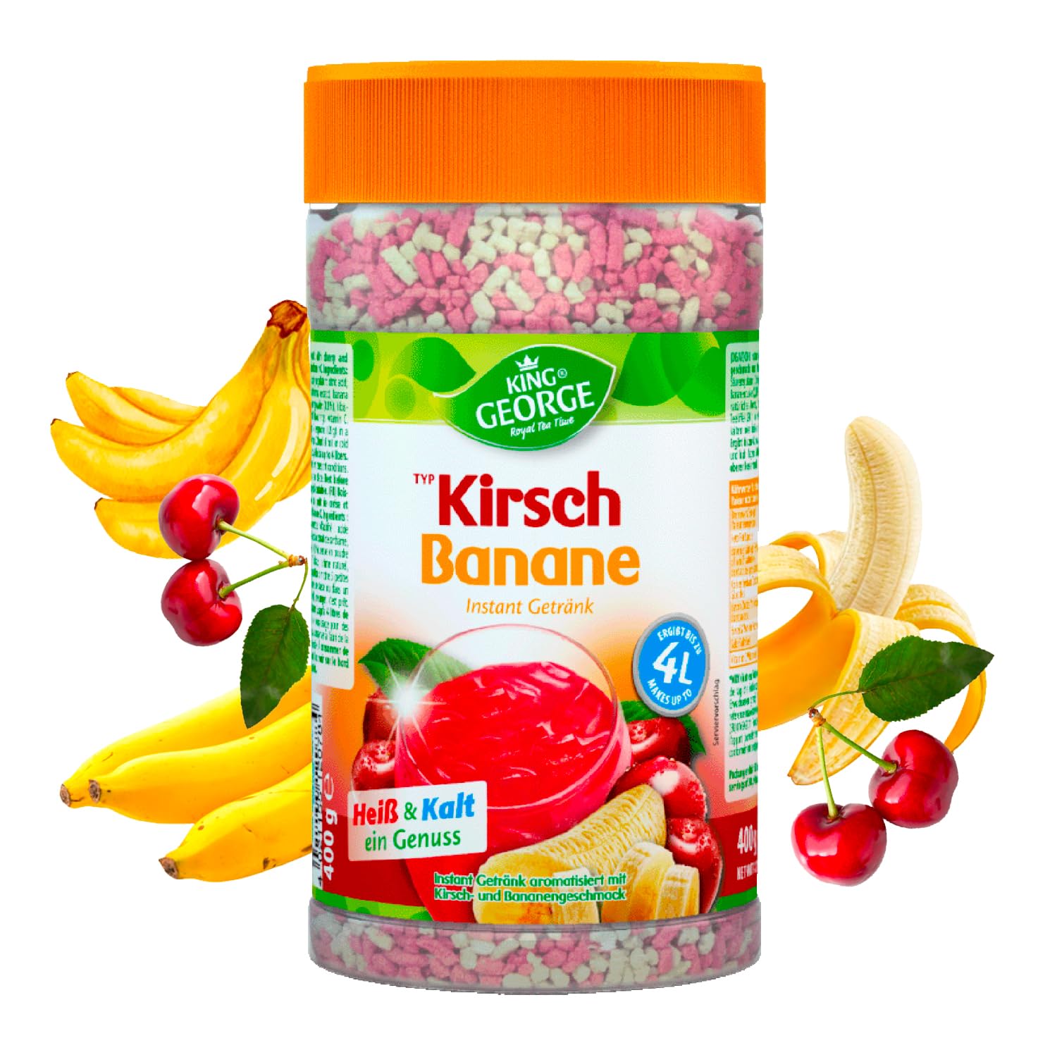 KING GEORGE Instant Tee Getränkepulver Stk KING GEORGE Kirsch-Banane 4L