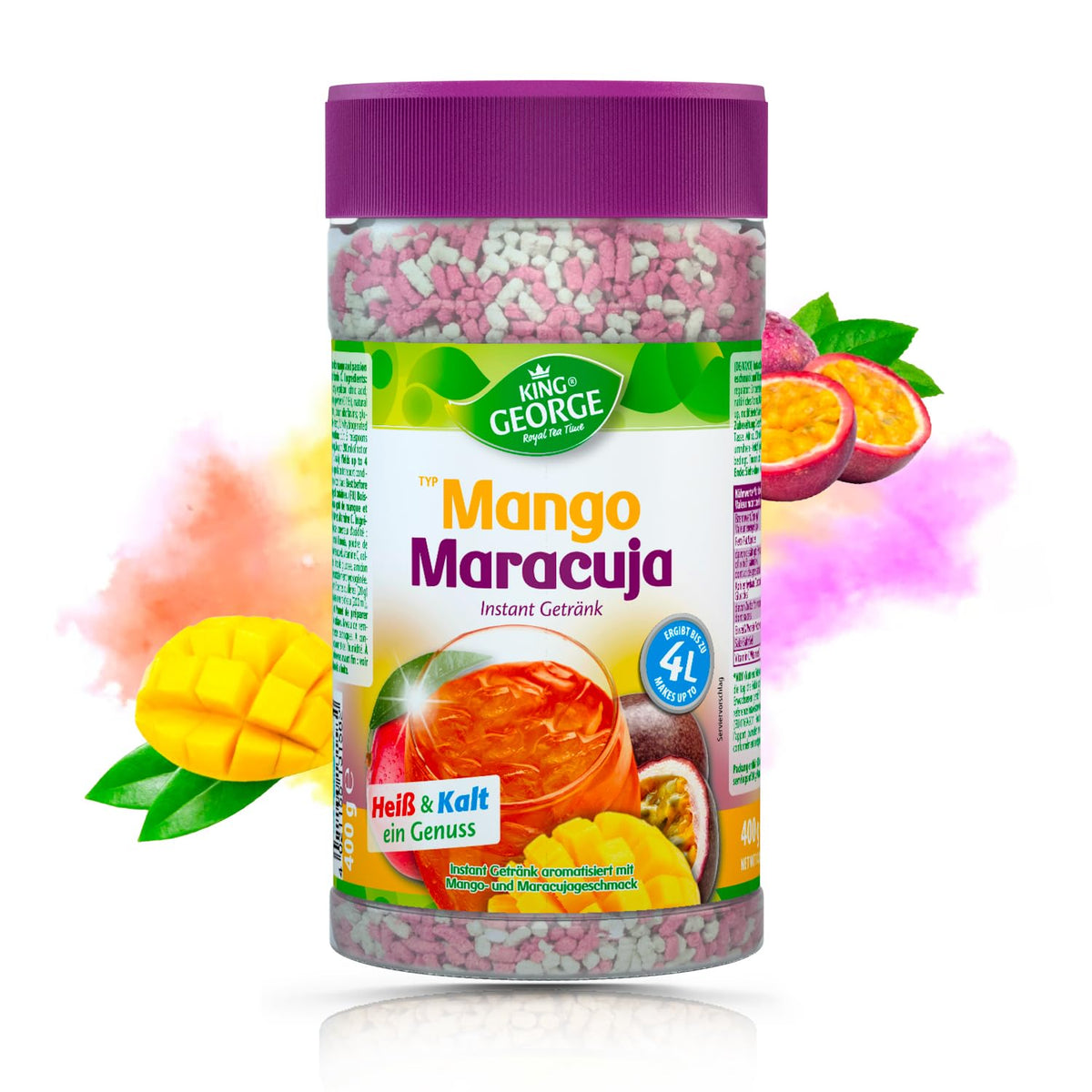 KING GEORGE Instant Tee Getränkepulver KING GEORGE Mango Maracuja 4L