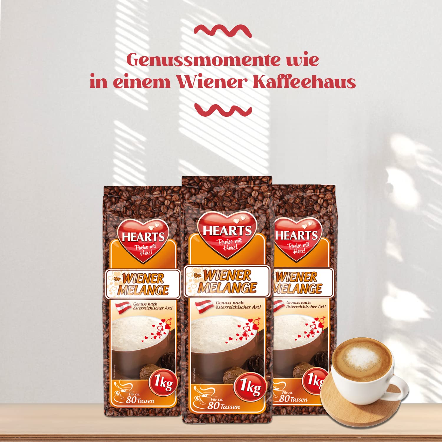 HEARTS Cappuccino Wiener Melange 1kg
