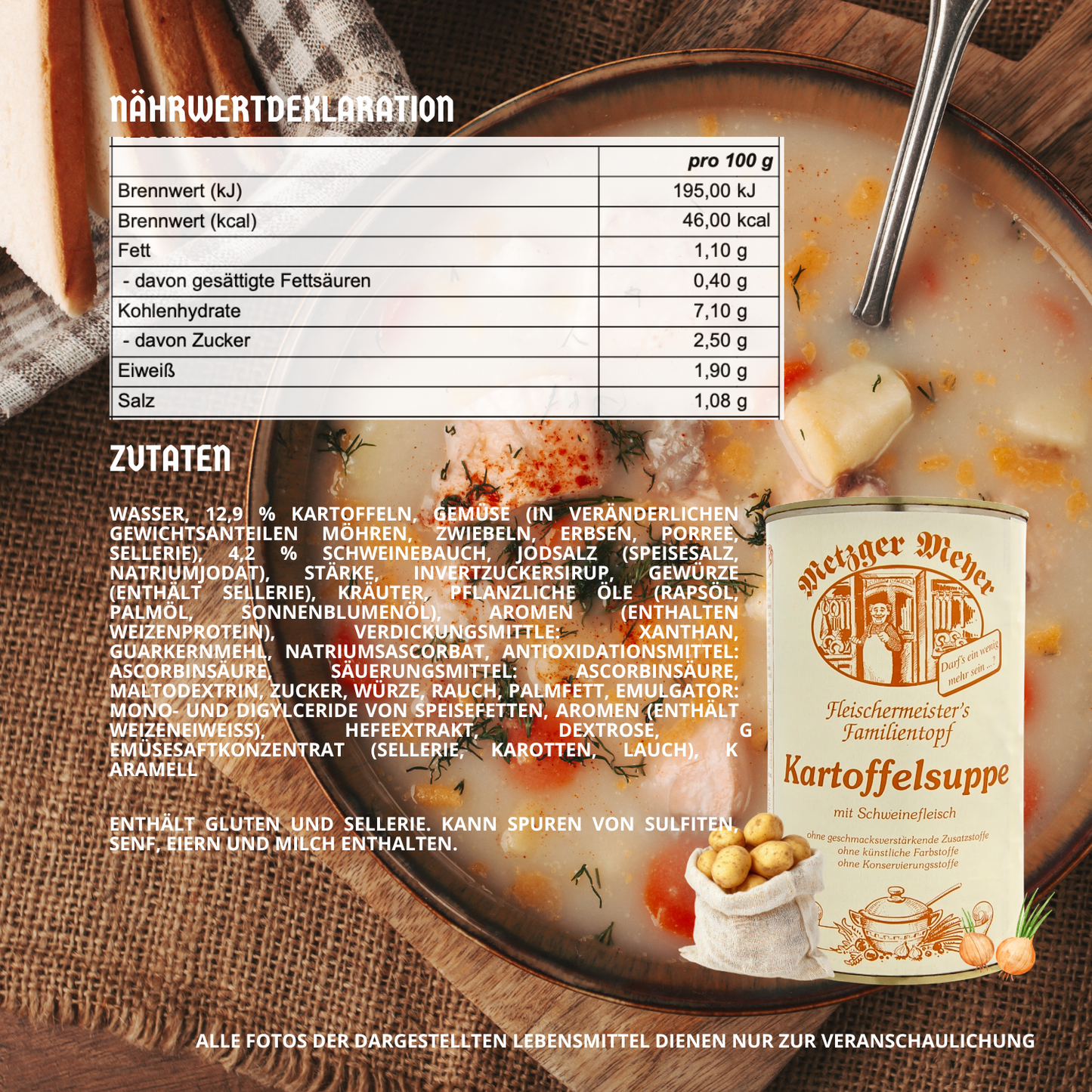 Metzger Meyer Kartoffelsuppe mit Schweinefleisch 1,2L