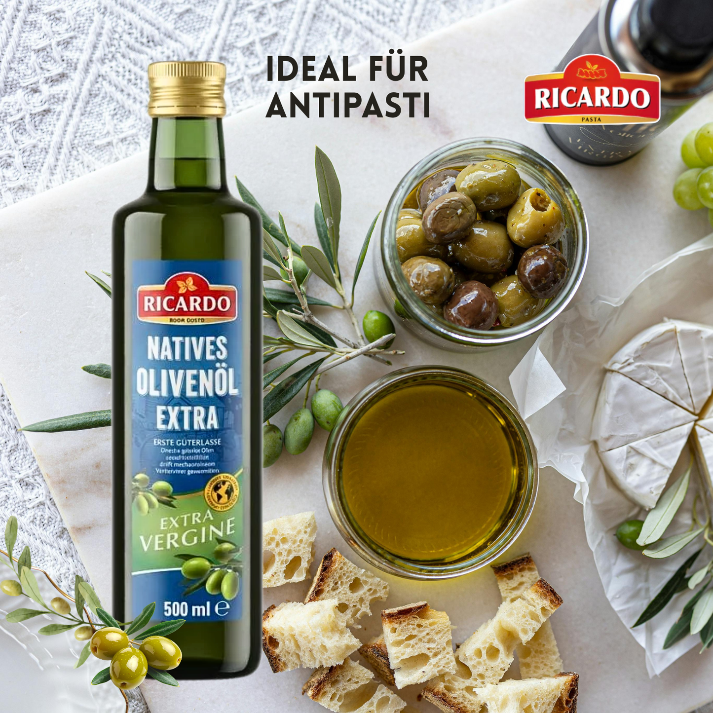 RICARDO natives Olivenöl extra 12 x 500ml
