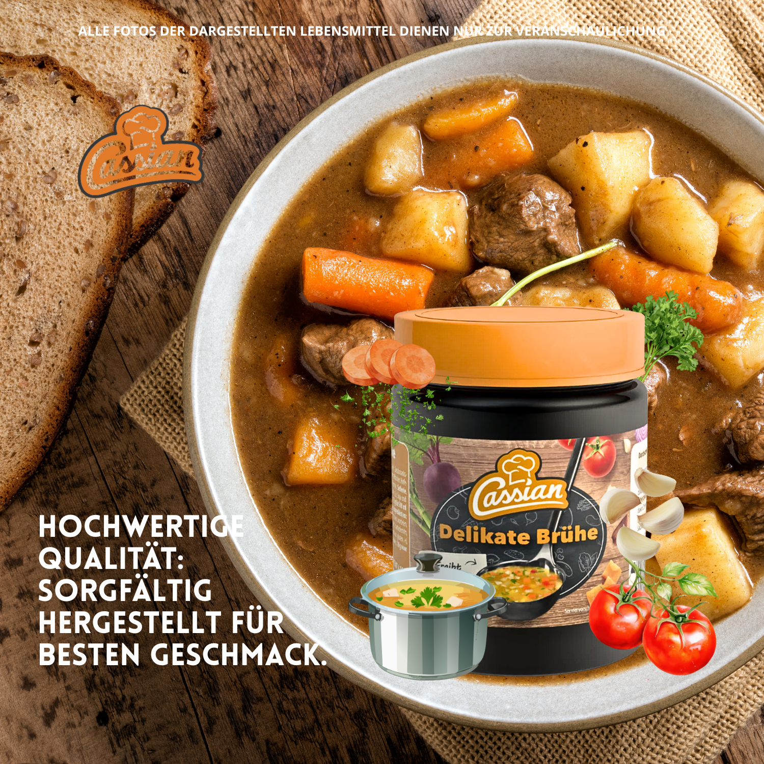 CASSIAN Klare Delikatess Brühe 20 x 140g