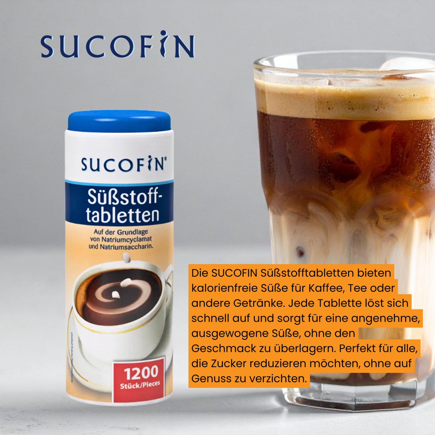 SUCOFIN Süßstoff Tabletten 20 x (1200 Stk á 72g)