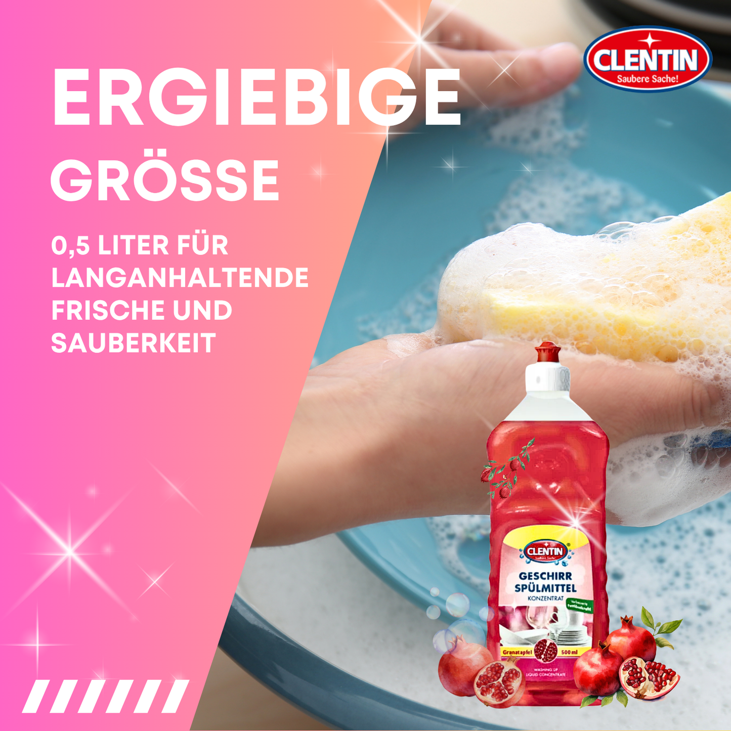 CLENTIN Spülmittel Granatapfel 500ml
