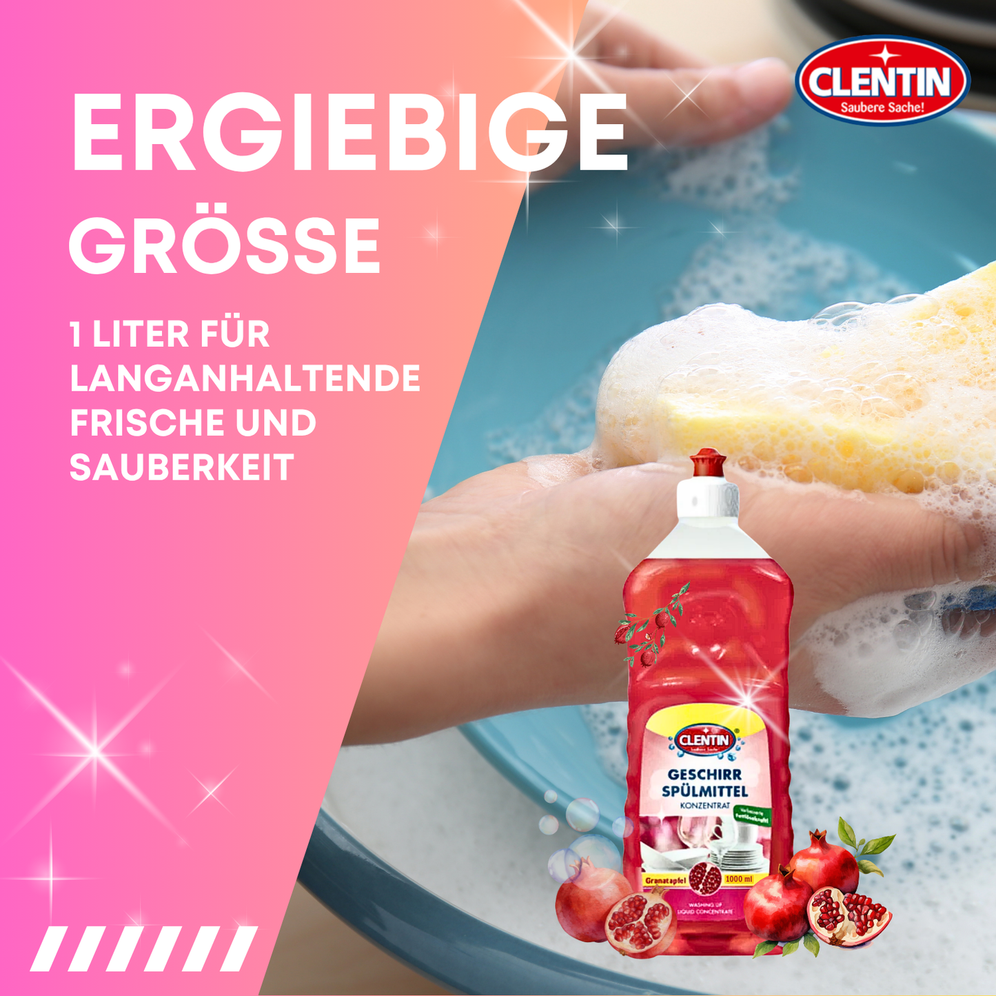 CLENTIN Spülmittel Granatapfel 1000ml