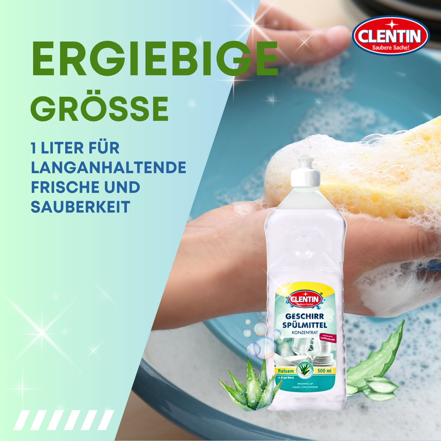 CLENTIN Spülmittel Balsam Aloe Vera 500ml