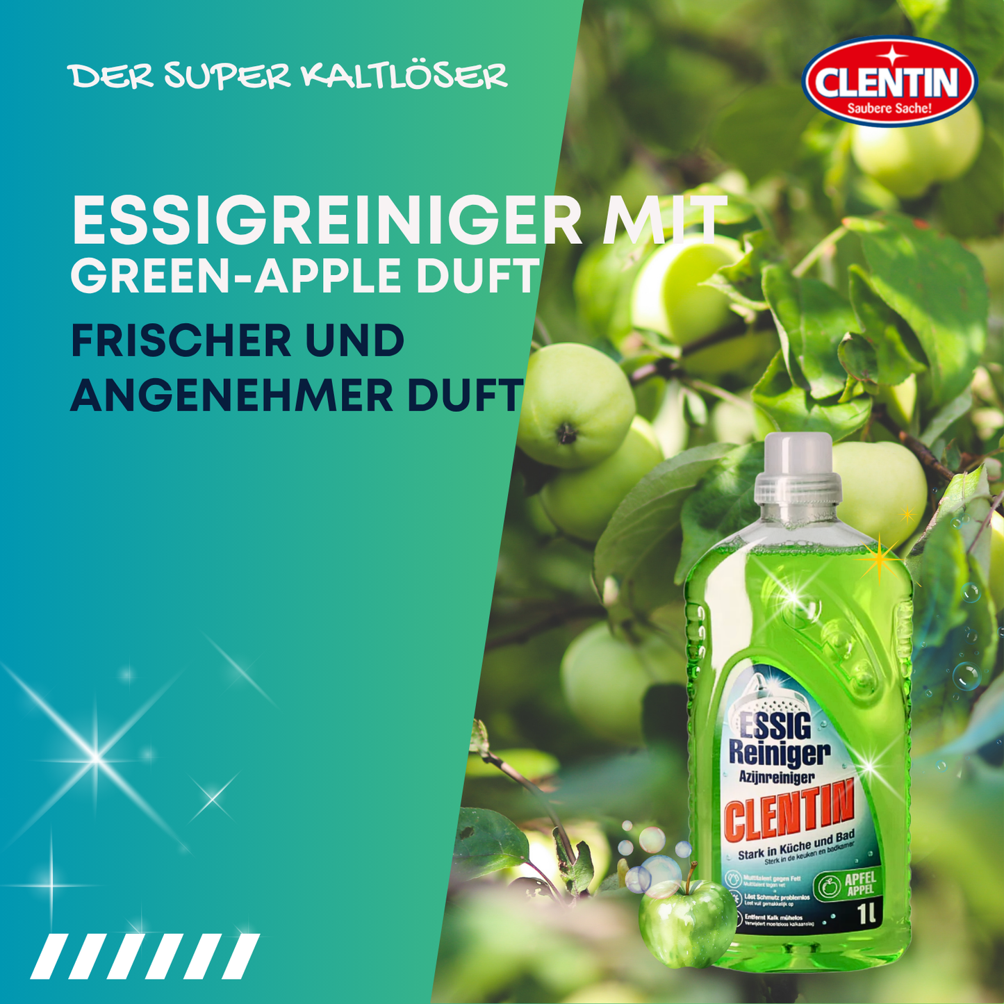 CLENTIN Essigreiniger Apfel 1L