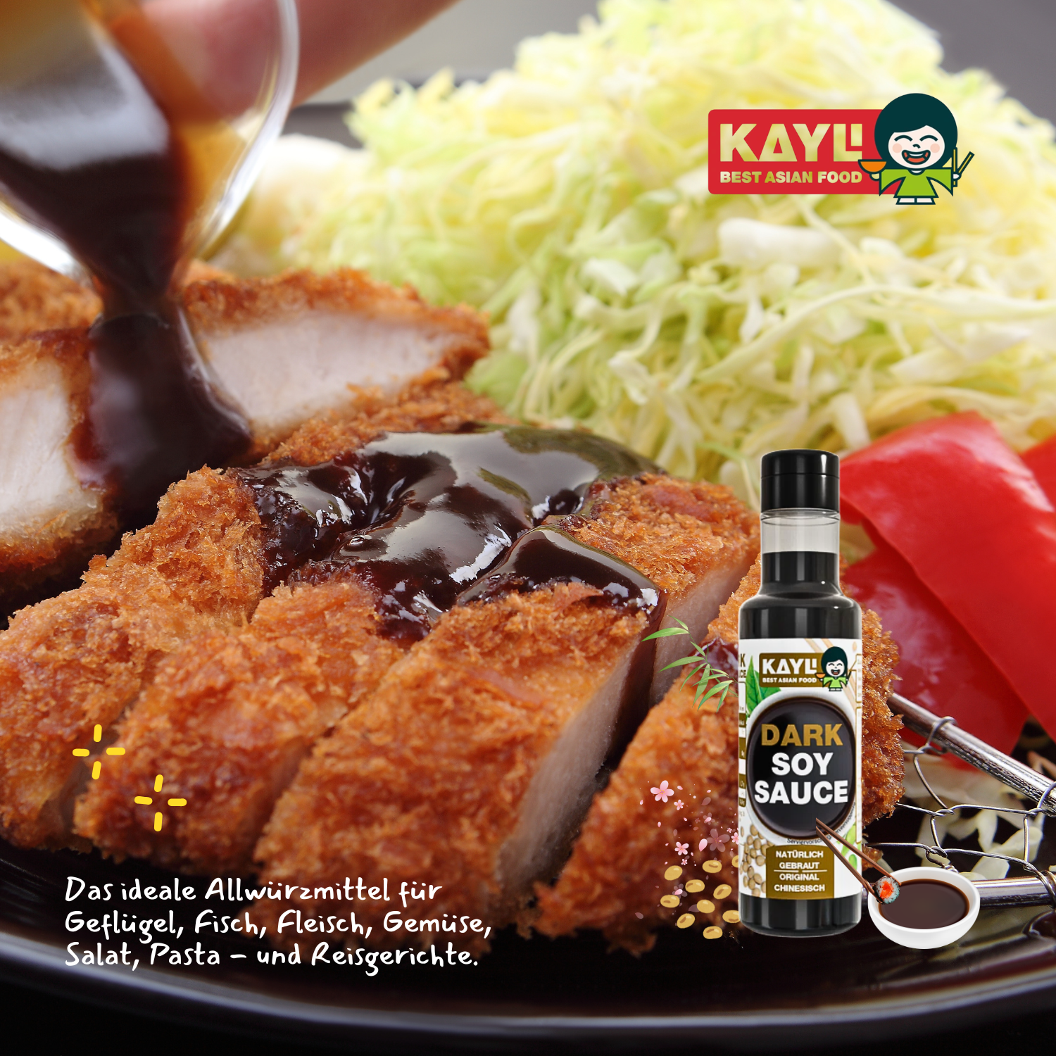 KAY LI Sojasauce dunkel 12 x 150ml