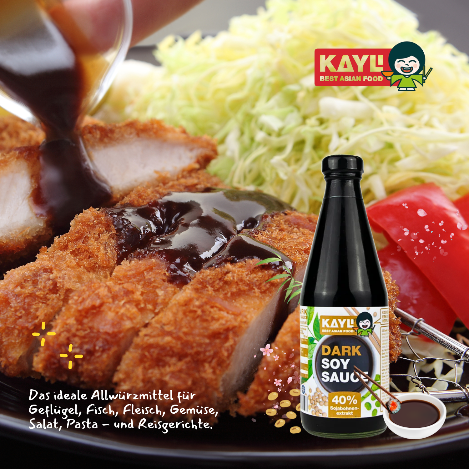 KAY LI Sojasauce dunkel 12 x 420ml