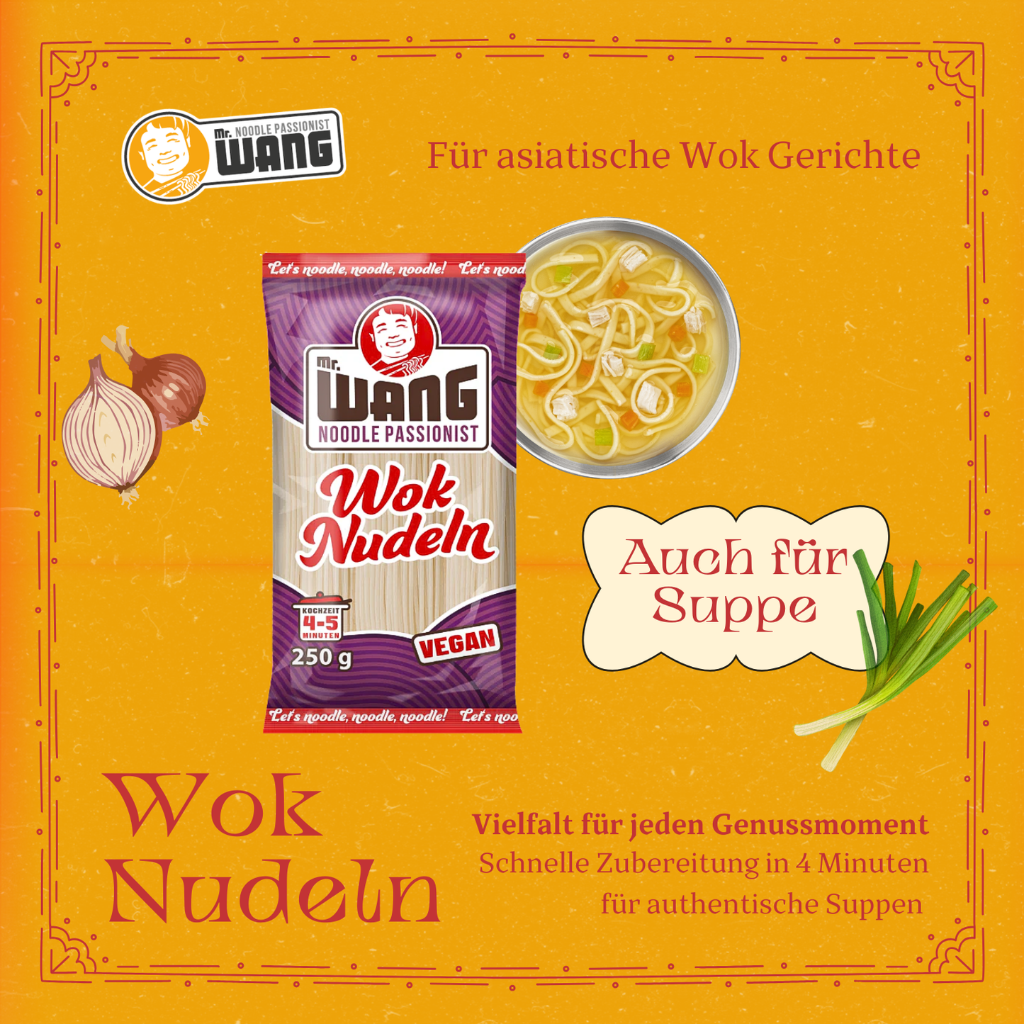 MR Wang Wok Nudeln 12 x 250g Vegan