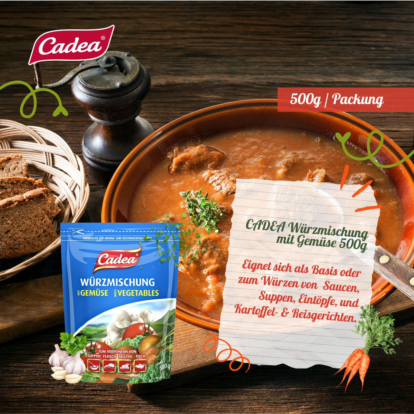 CADEA Würzmischung mit Gemüse 16 x 500g