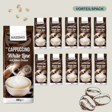 MASSIMO Alle Sorte - Vorteilspack MASSIMO Cappuccino White Line 10 x 500g
