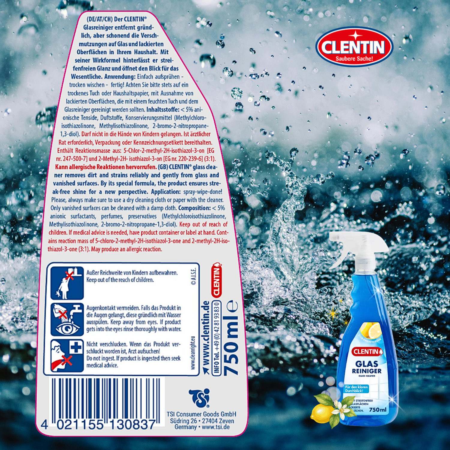 CLENTIN Glasreiniger 750ml