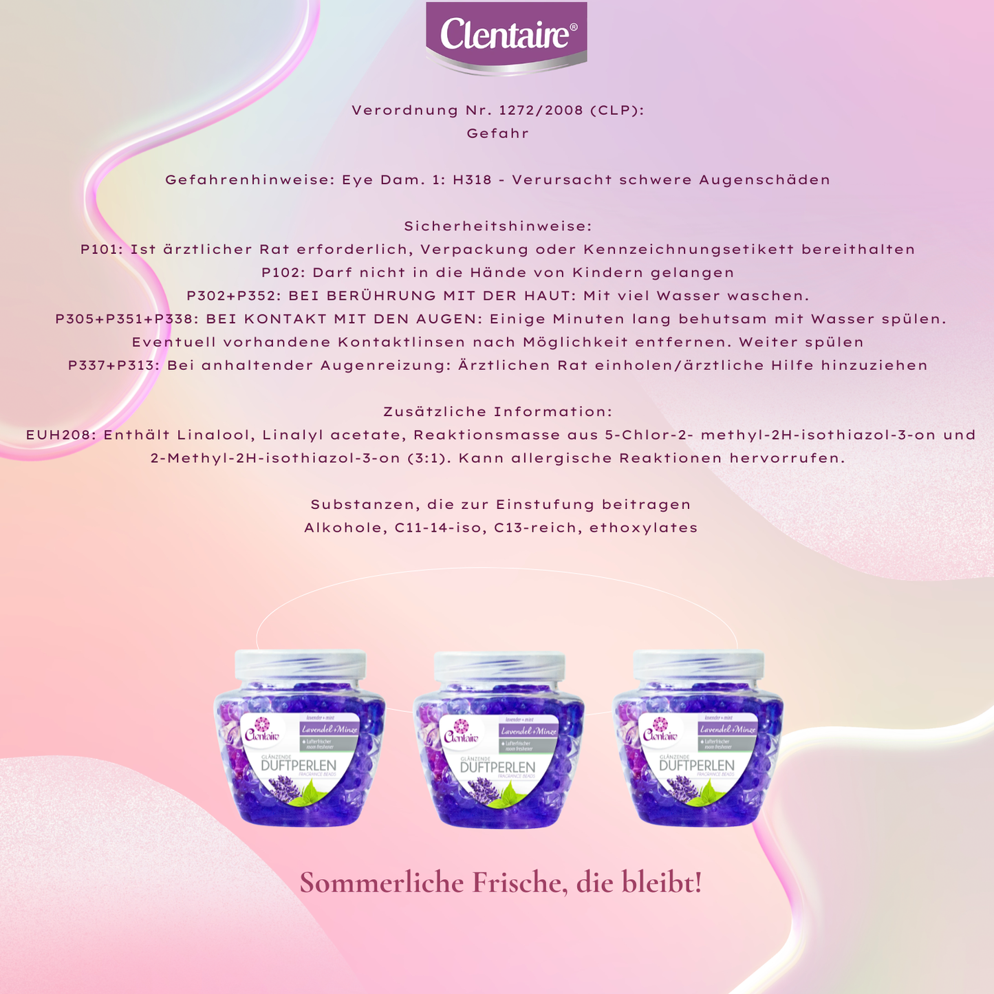 CLENTAIRE Duftperlen Lavendel + Minze 12 x 200g