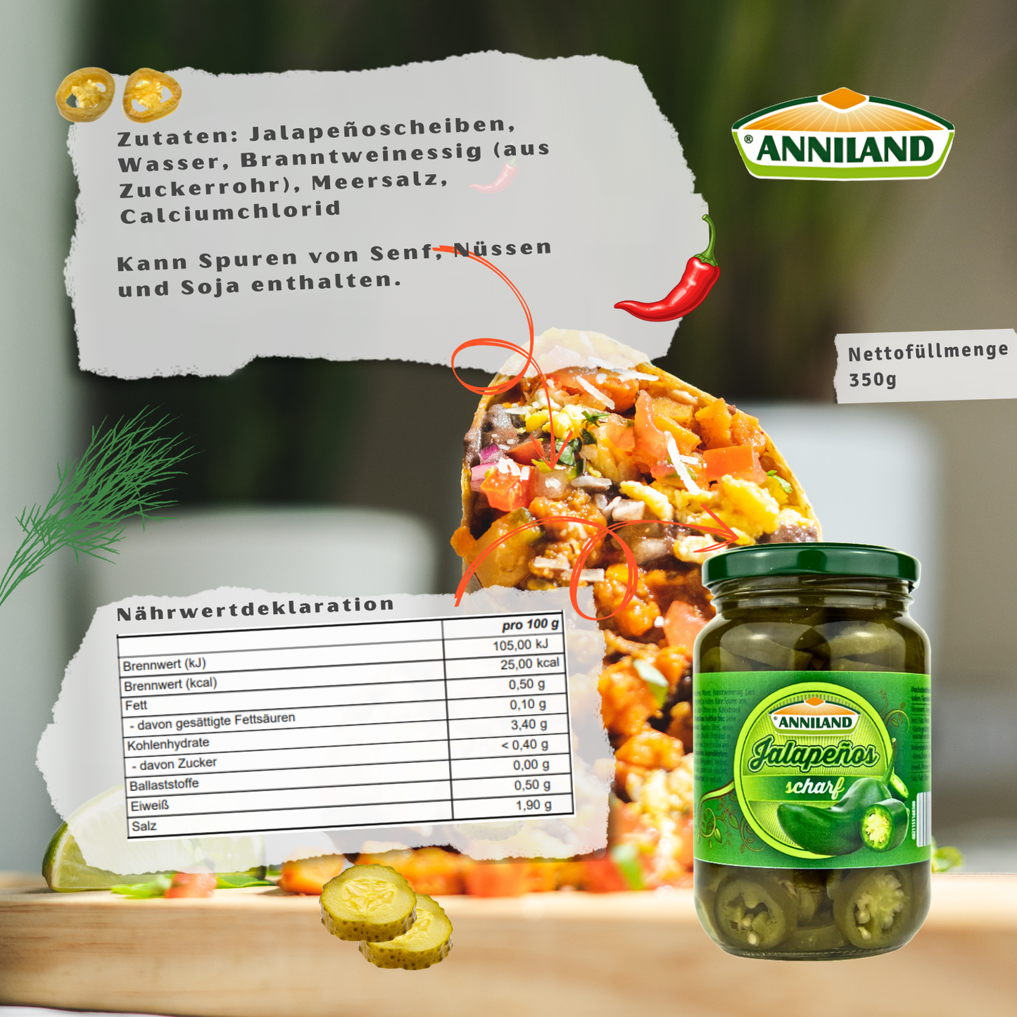 ANNILAND Jalapenos 12 x 350g