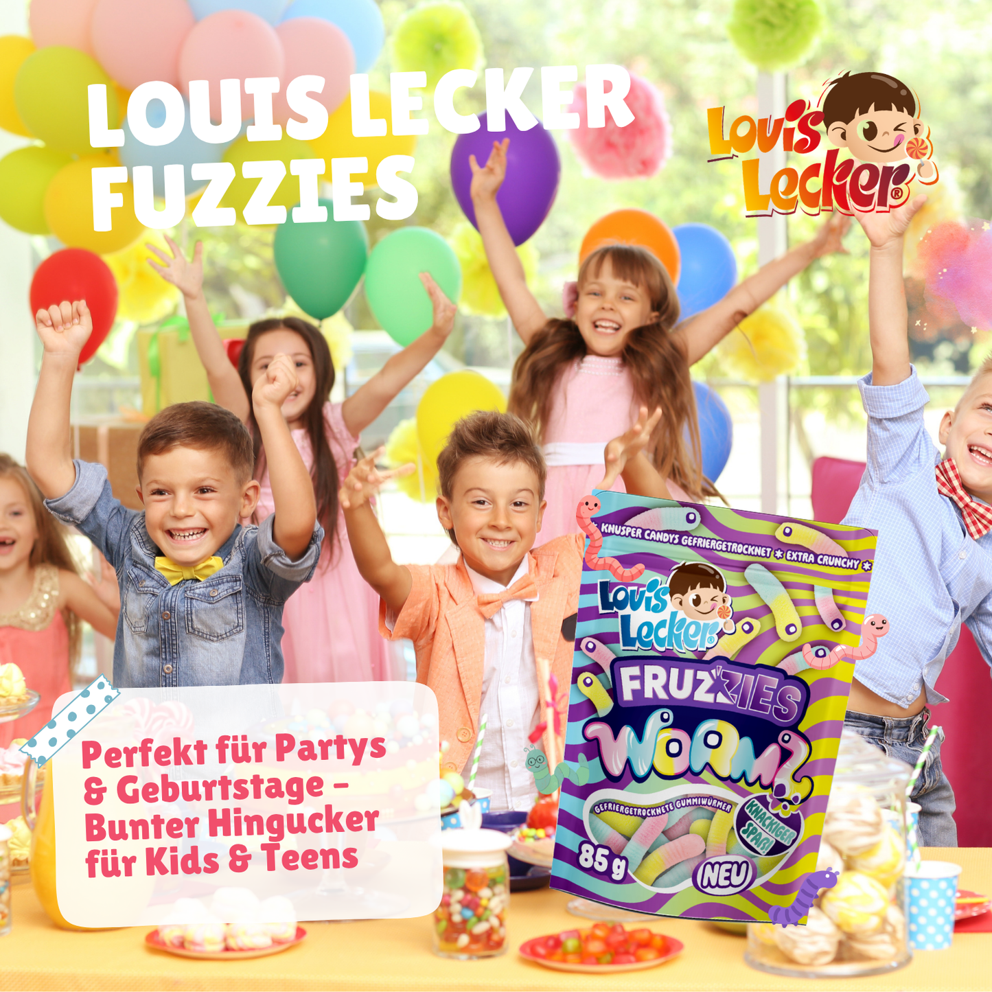 LOUIS LECKER Gefriergetrocknete Würmer 85g