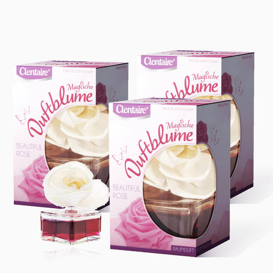 CLENTAIRE Raumduft 3 x 75ml Beutiful Rose