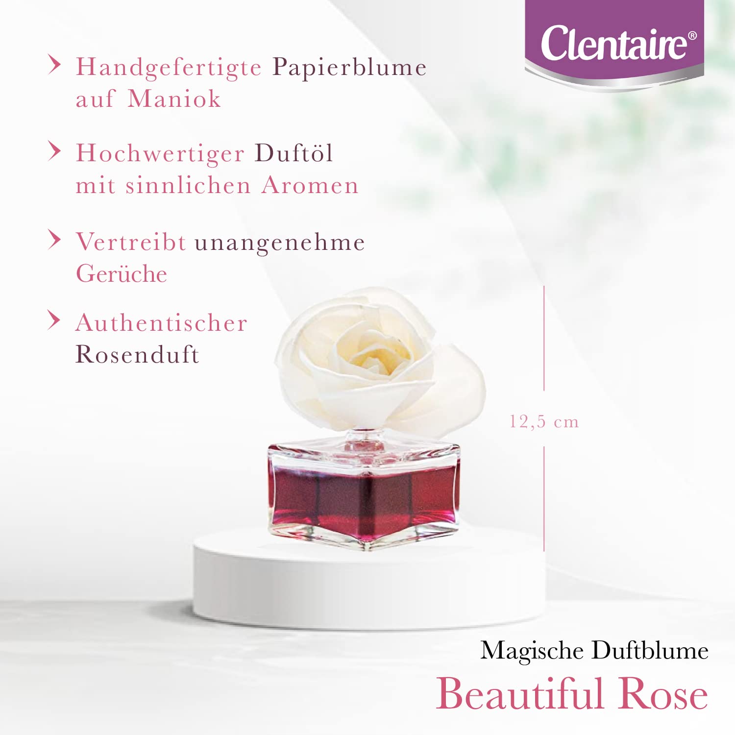 CLENTAIRE Raumduft 3 x 75ml Beutiful Rose