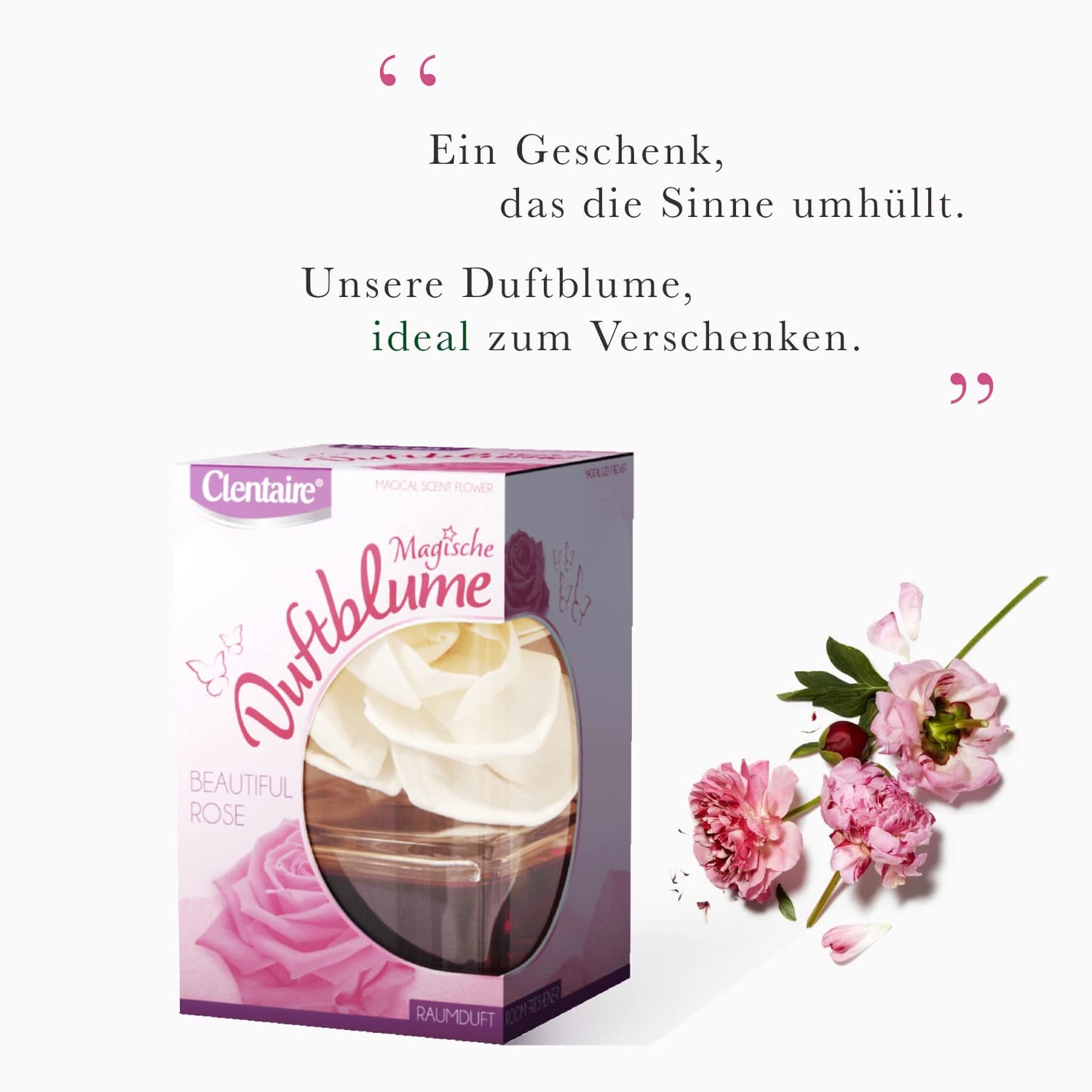 CLENTAIRE Raumduft 3 x 75ml Beutiful Rose