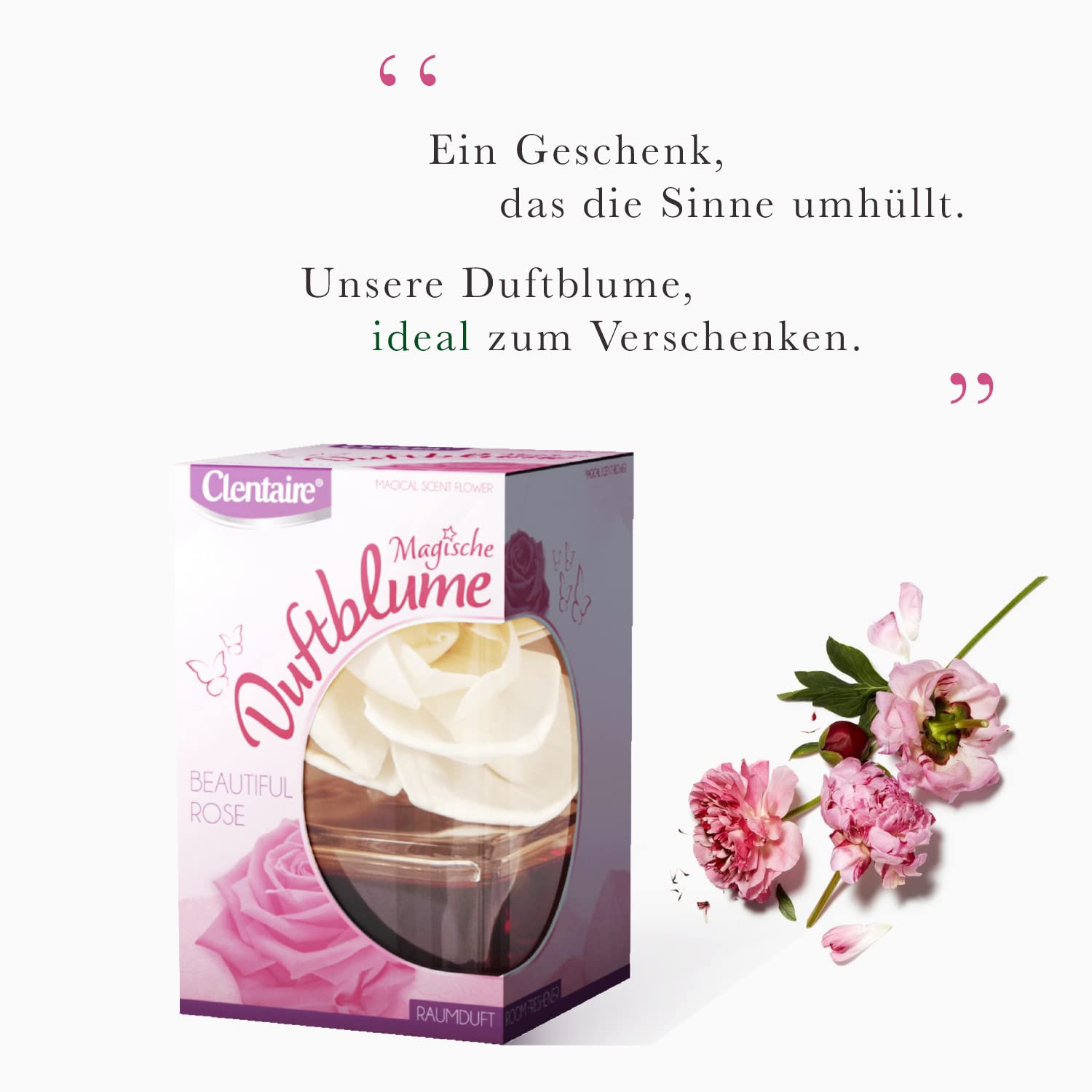 CLENTAIRE Raumduft 3 x 75ml Beutiful Rose