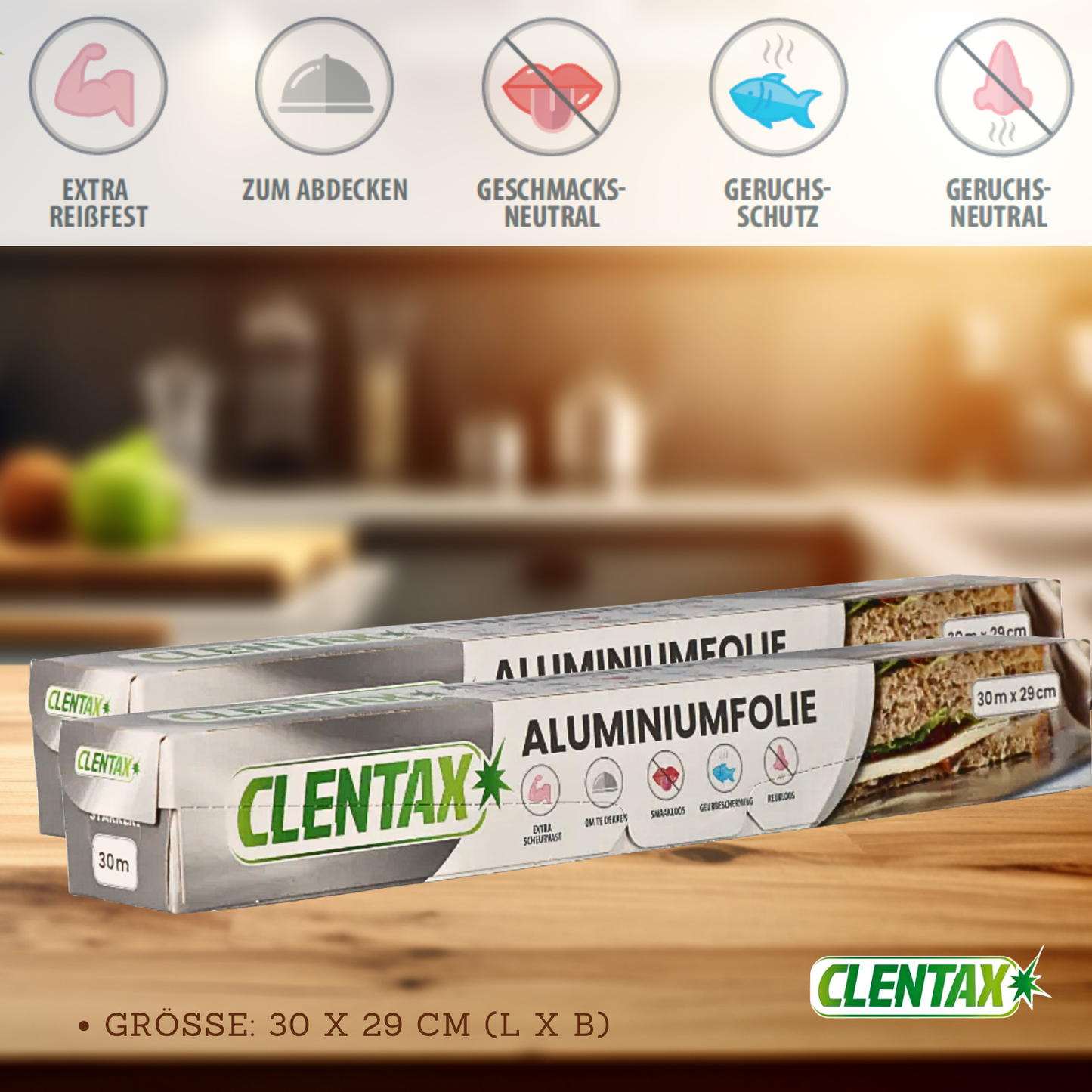 CLENTAX Alufolie 24 x 30m