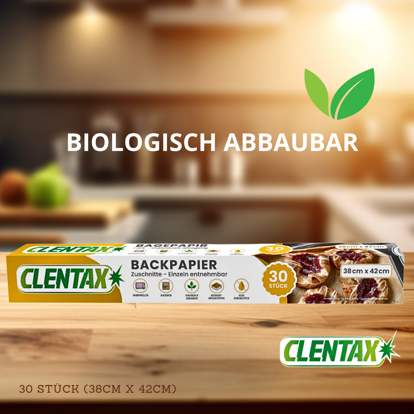 CLENTAX Backpapier Zuschnitte 24 x 30 St