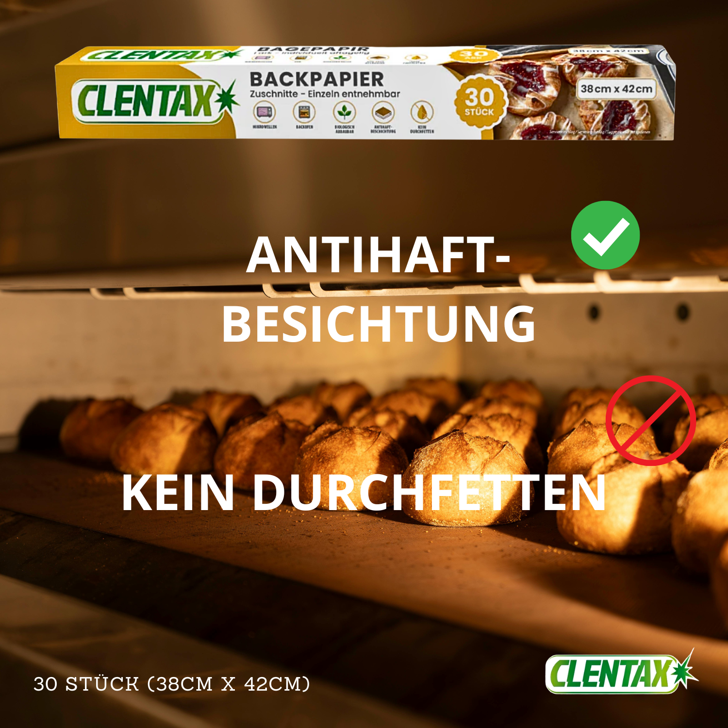 CLENTAX Backpapier Zuschnitte 24 x 30 St