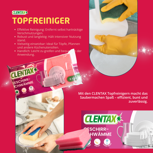 CLENTAX Geschirrschwämme 6 St