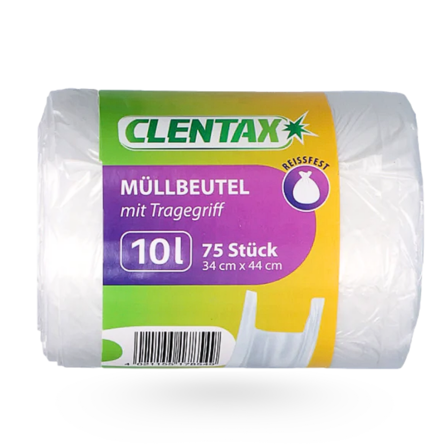 CLENTAX Müllbeutel 10L mit Tragegriff 75 St