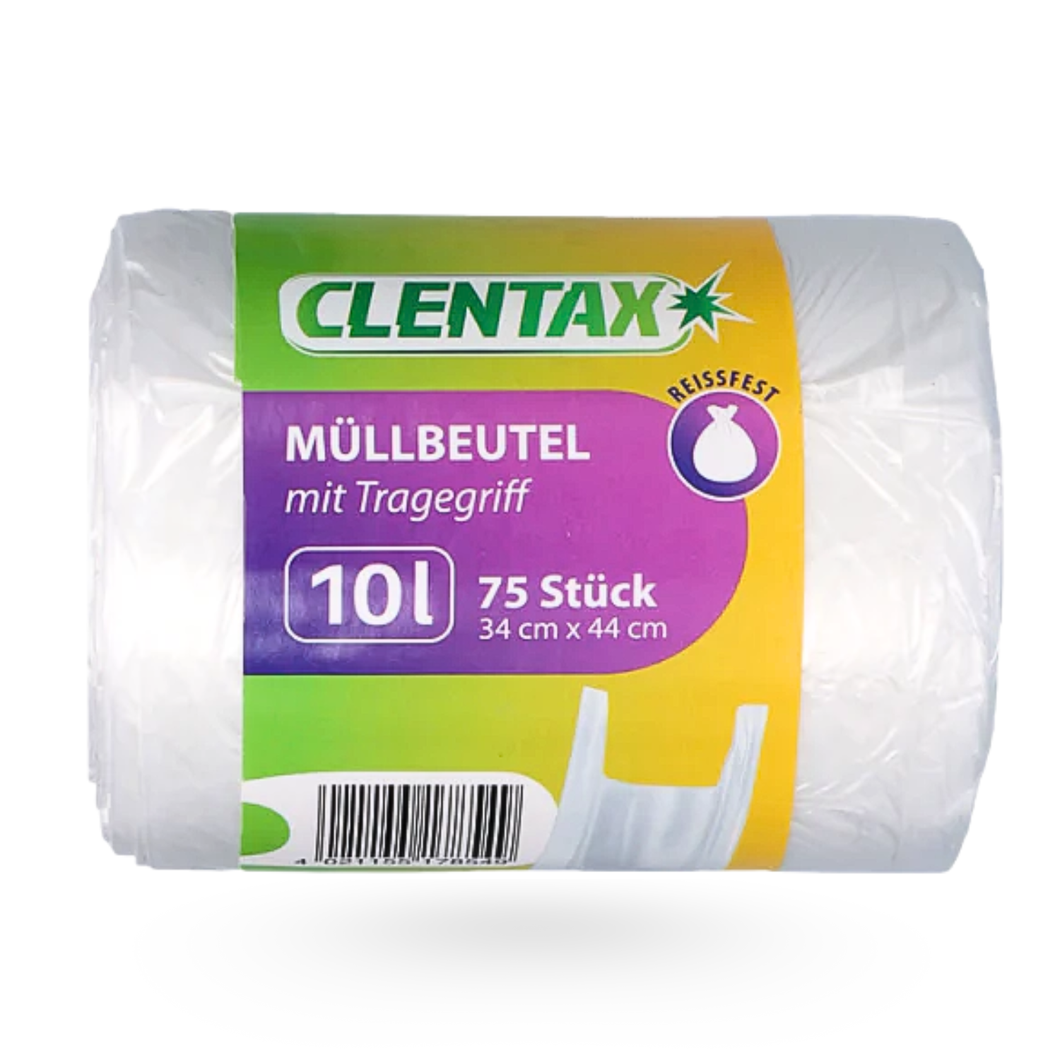 CLENTAX Müllbeutel 10L mit Tragegriff 75 St