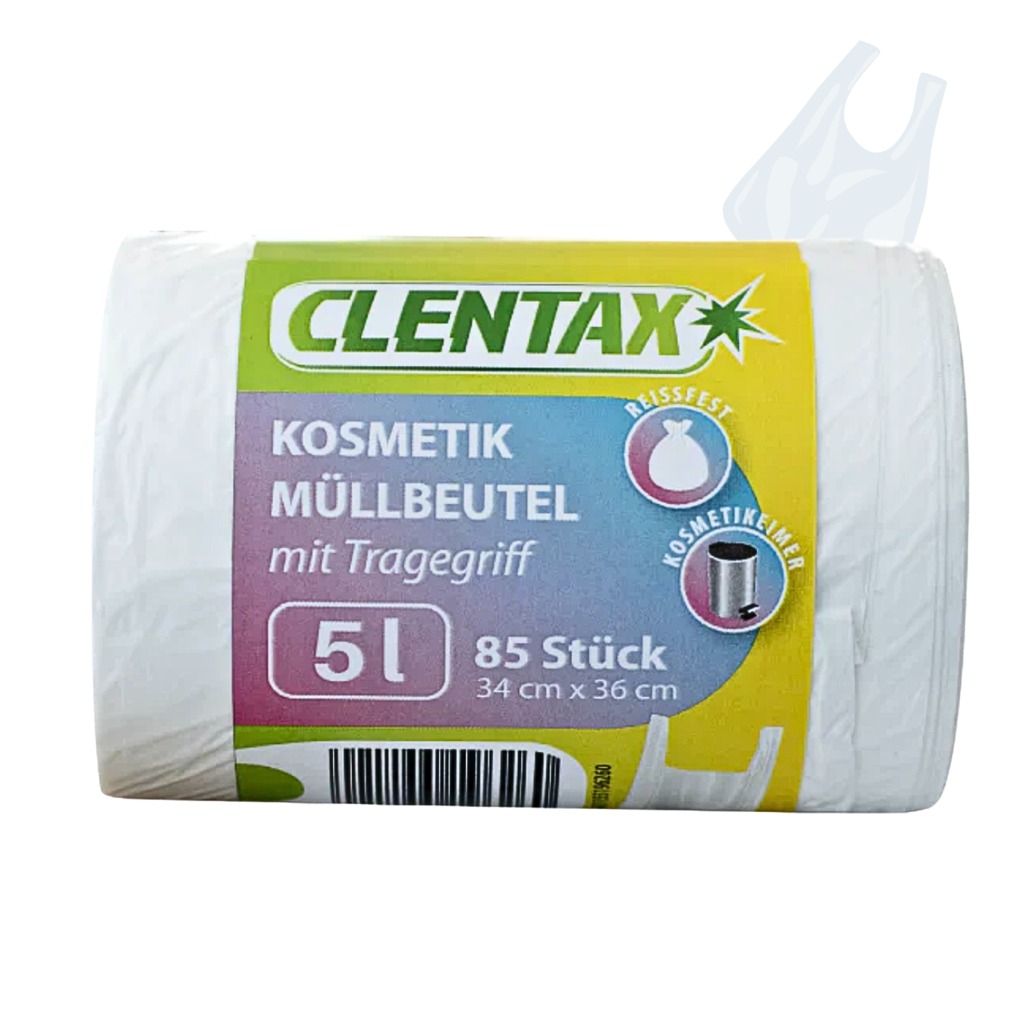 CLENTAX Müllbeutel 5L mit Tragegriff 85 St