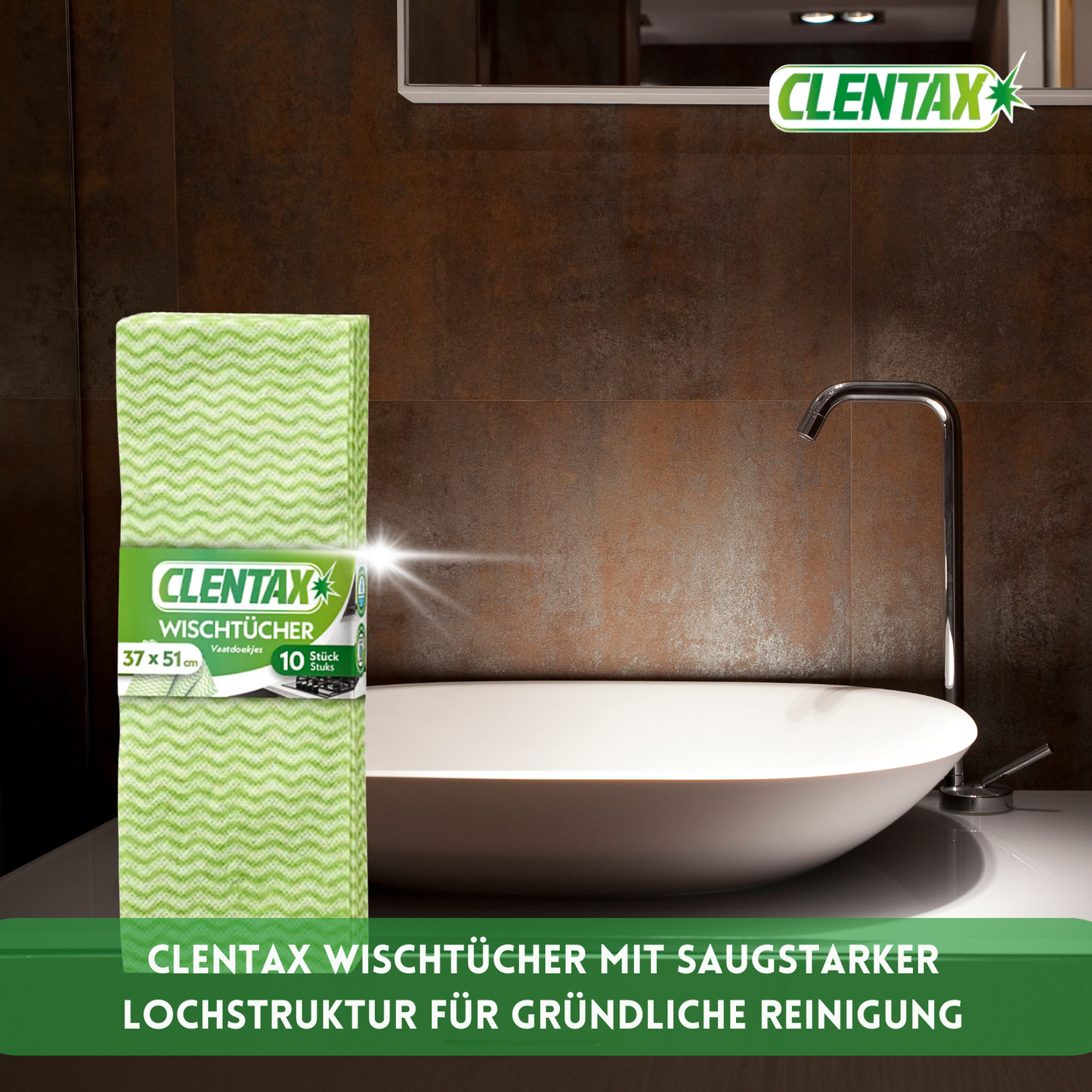 CLENTAX Wischtücher 10 x 10 St