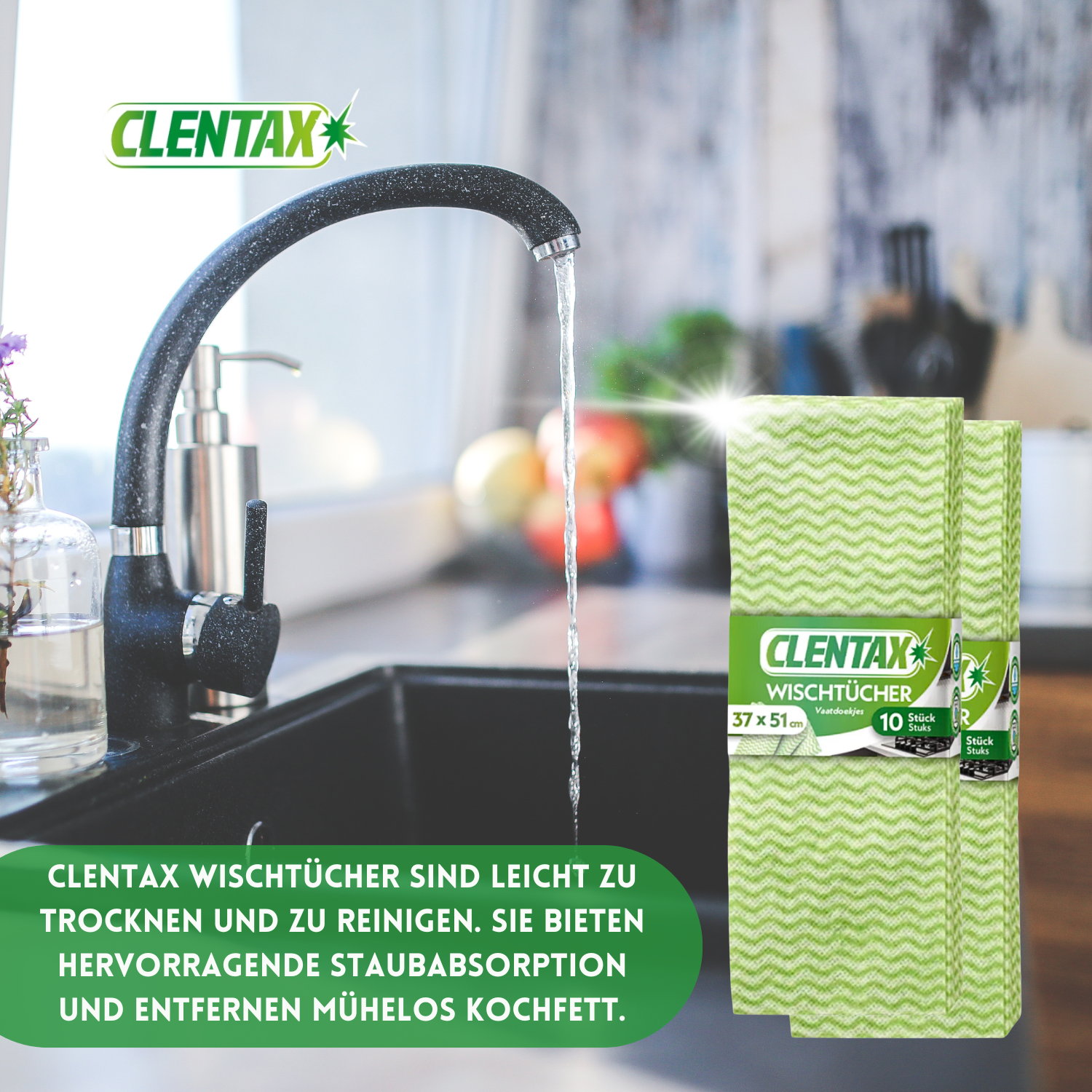 CLENTAX Wischtücher 10 x 10 St